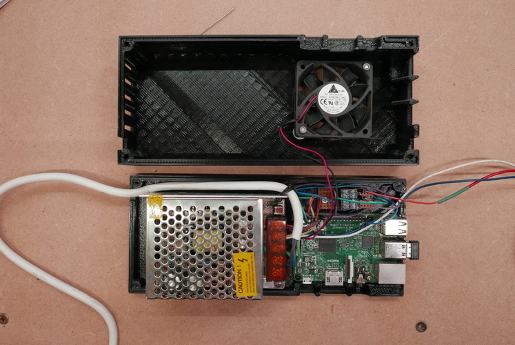 Raspberry Pi + AC PSU Case/Enclosure 3D Print 116423