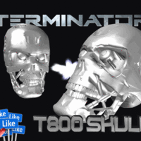 Small T800 Skull - Terminator 3D Printing 116549