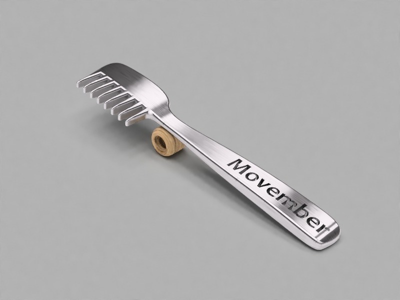 Movember Moustache Comb