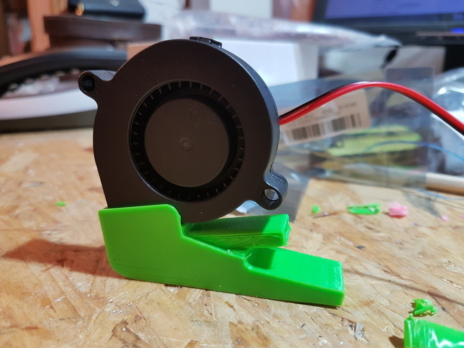 50mm radial cooling fan mount for Rostock Max v2 3D Print 116644