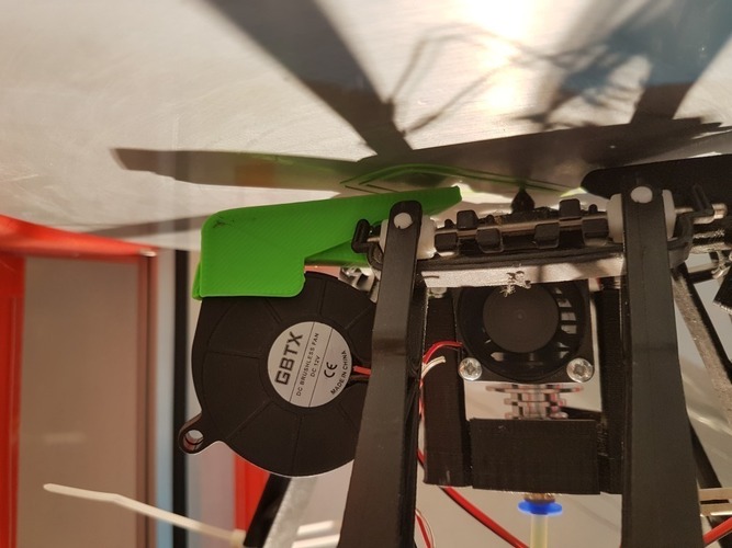 50mm radial cooling fan mount for Rostock Max v2 3D Print 116649