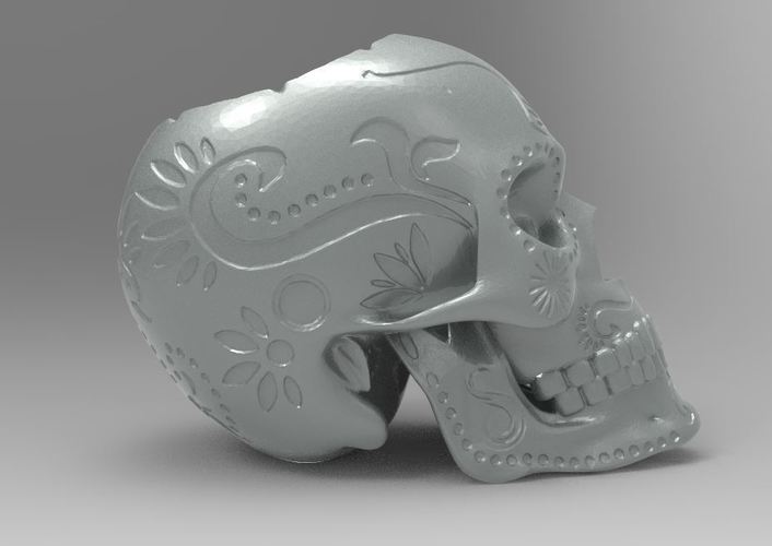 SUGAR SKULL (UPDATED) Added new file 12-1-16 3D Print 116723