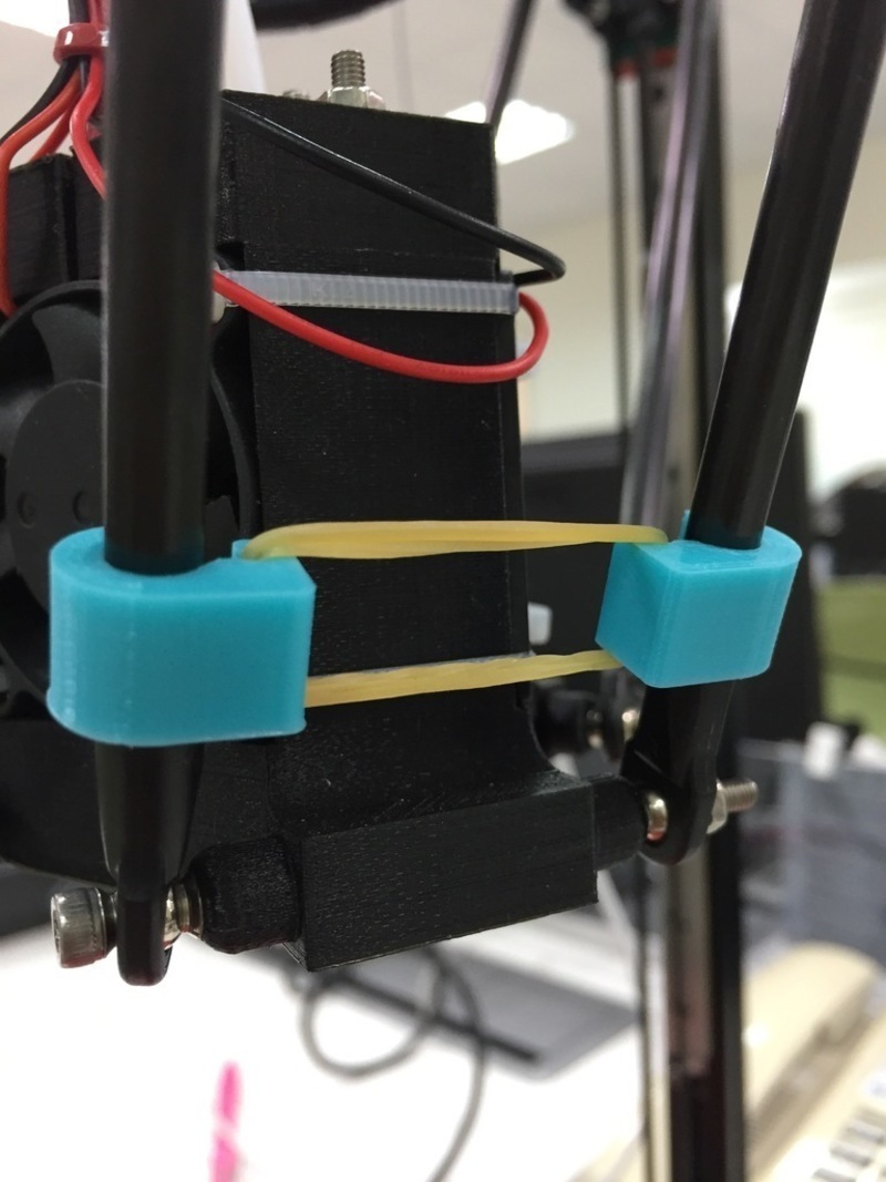 Kossel / Delta Rubber band holder of rod