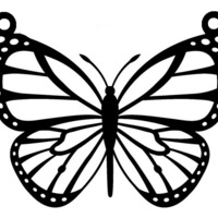 Monarch Butterfly Necklace with Matching Earrings - Thumbnail 2