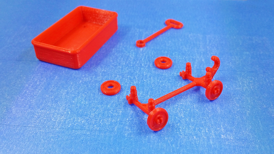 Red Wagon and possible SD card holder 3D Print 116871