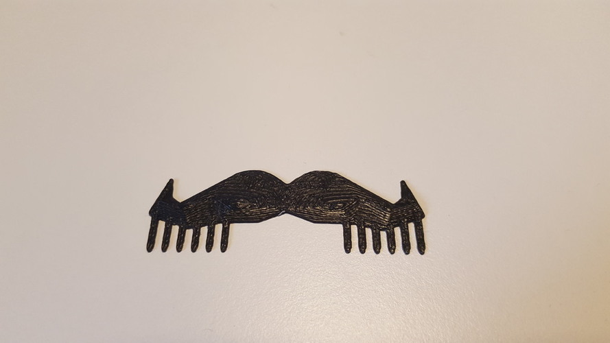 Moustache comb 3D Print 116985