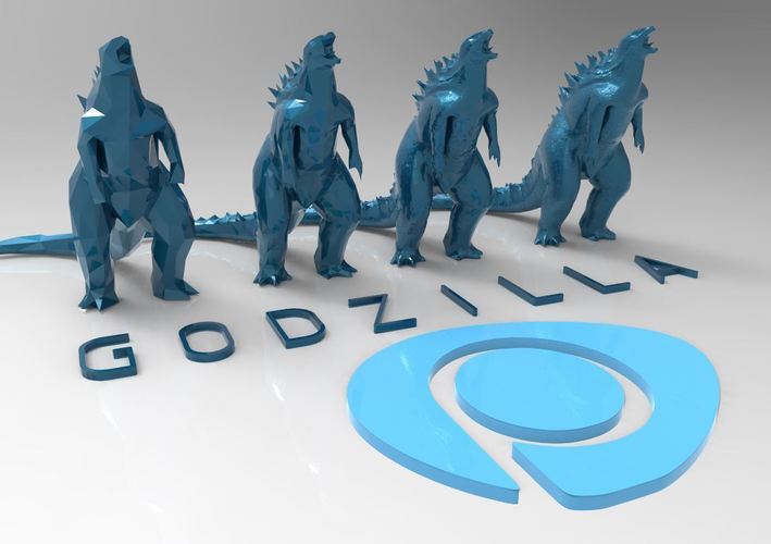 Godzilla - Scream- Multiple Resolution 3D Print 116994