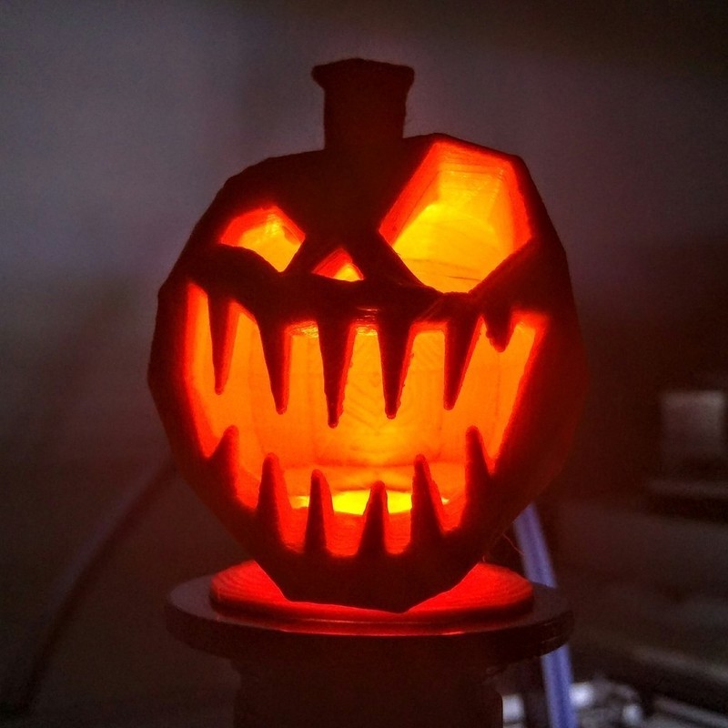 Torch display pillar for bigger little pumpkins