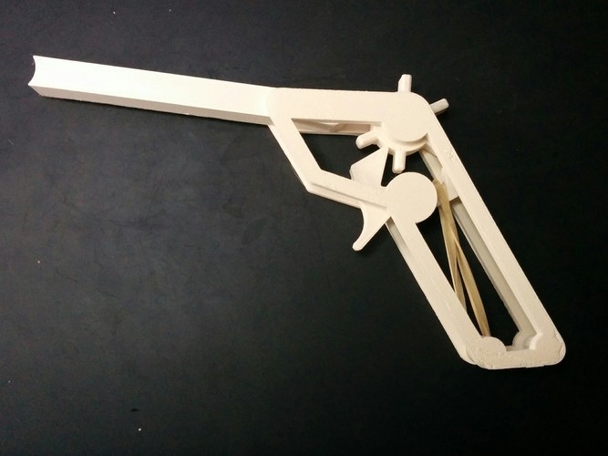 Rubber band gun - no screws required 3D Print 117331