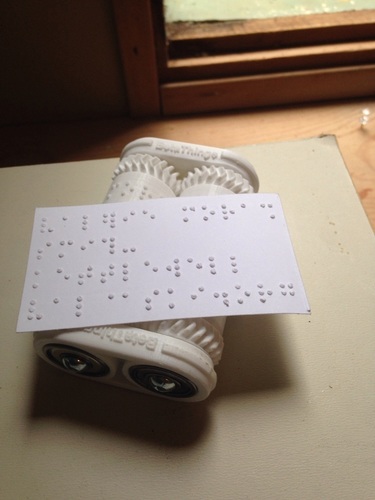 Braille Business Card Roller  3D Print 117687