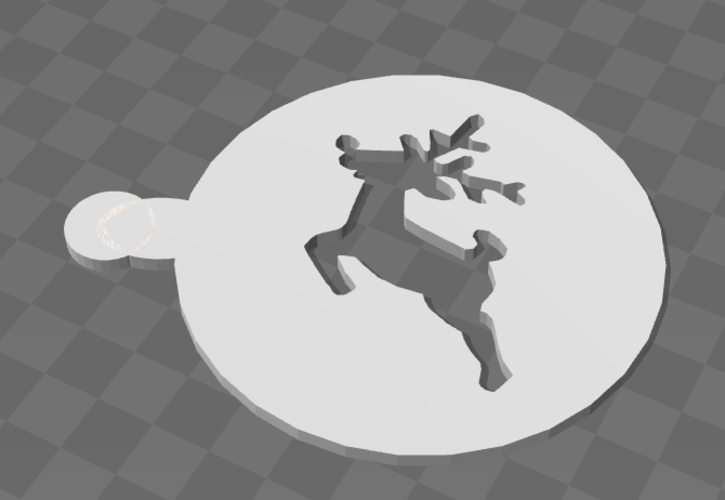 Stencil for Cappuccino "deer" 3D Print 117736