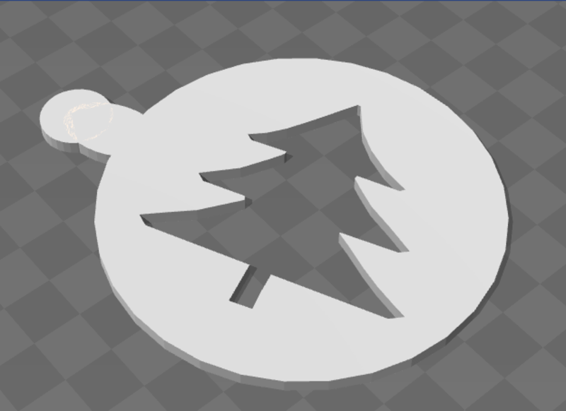 Stencil for Cappuccino "Christmas tree"