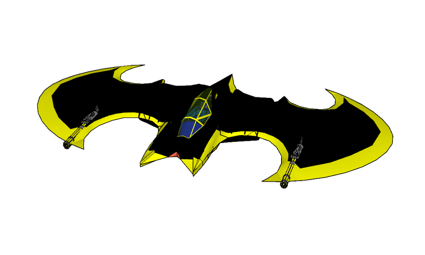 Batplane - Batman LOW POLY 3D Print 117757