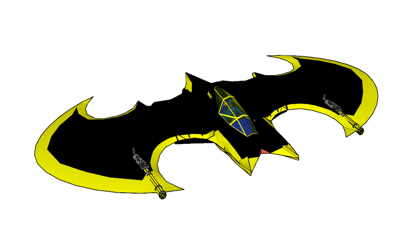 Batplane - Batman LOW POLY 3D Print 117758