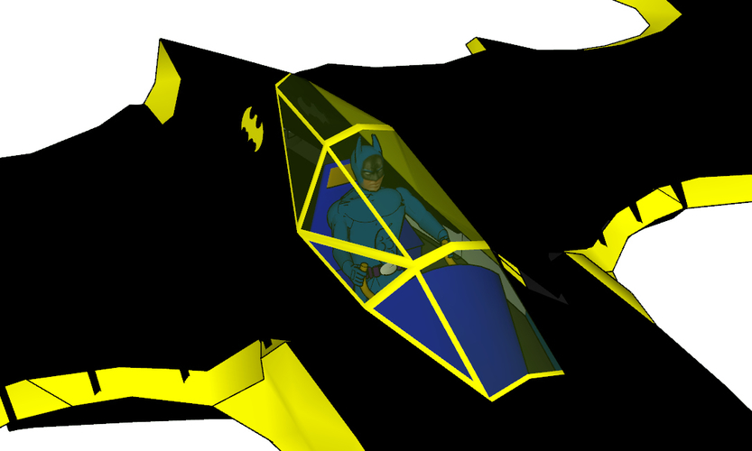 Batplane - Batman LOW POLY 3D Print 117759