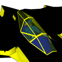 Batplane - Batman LOW POLY - Thumbnail 3