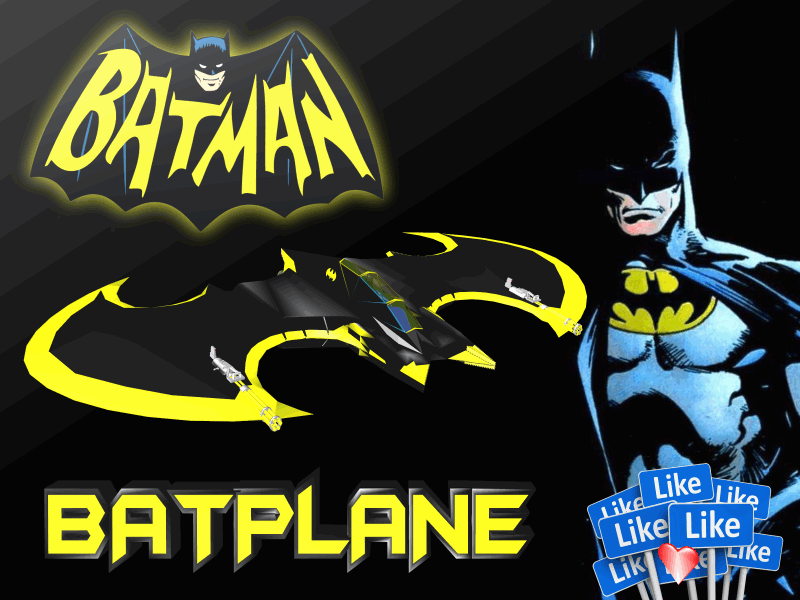 Batplane - Batman LOW POLY