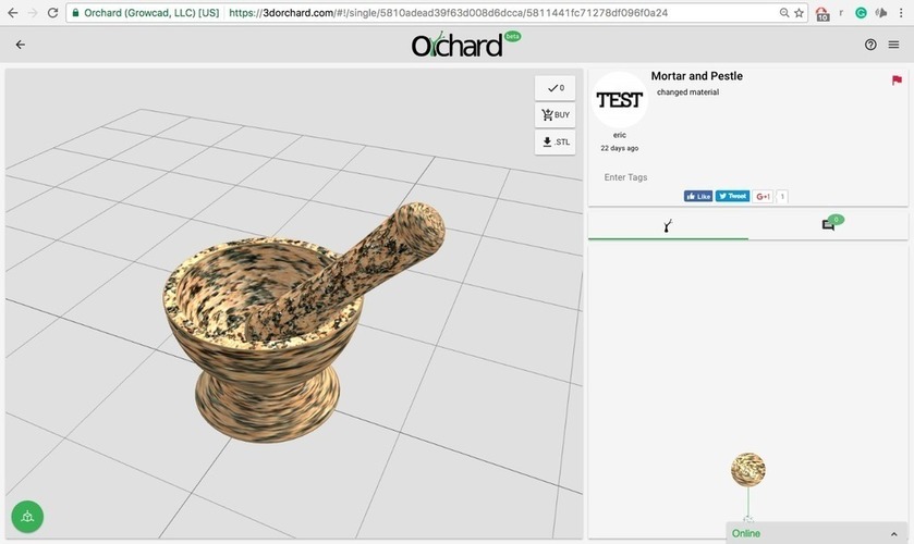 Orchard Mortar and Pestle 3D Print 117776
