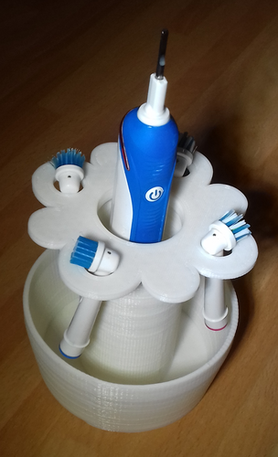 Toothbrush Flower Holder 3D Print 117896