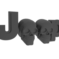 Small Skull Jeep logo 3D Printing 117945