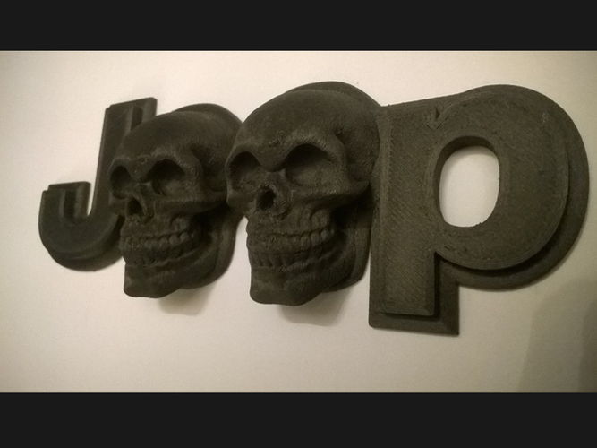 Skull Jeep logo 3D Print 118040
