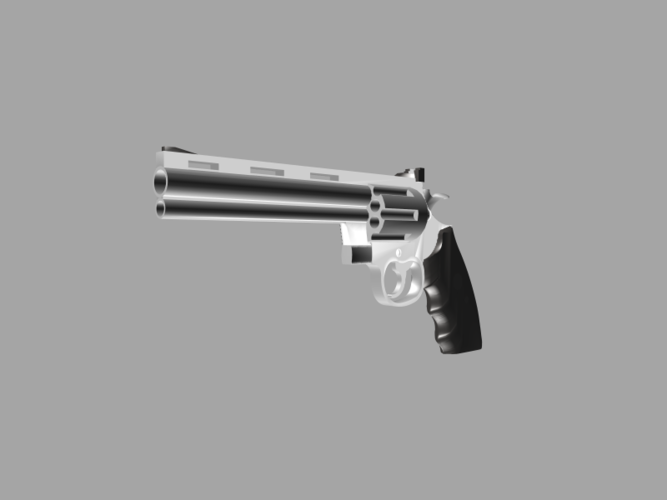 The Secret Book Box & Gun (Colt Python .357 Magnum) 3D Print 118122