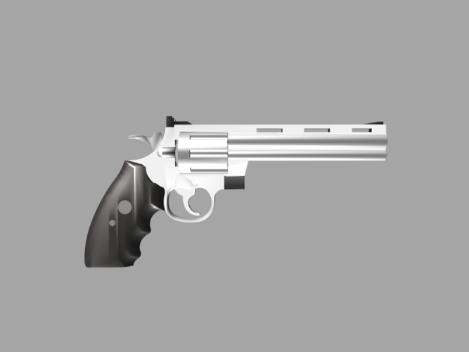 The Secret Book Box & Gun (Colt Python .357 Magnum) 3D Print 118123