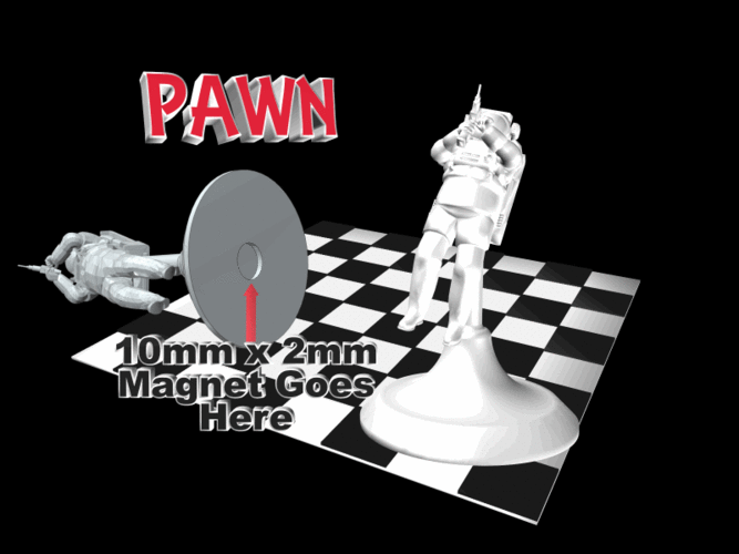 The Space Travel Chess Set (print & add magnets) 3D Print 118430