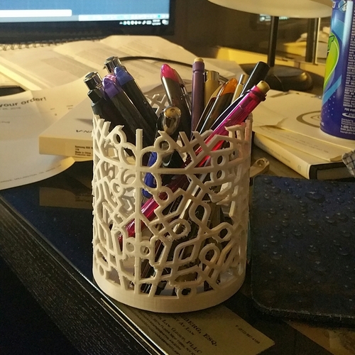 Pencil Cup Holder with Design