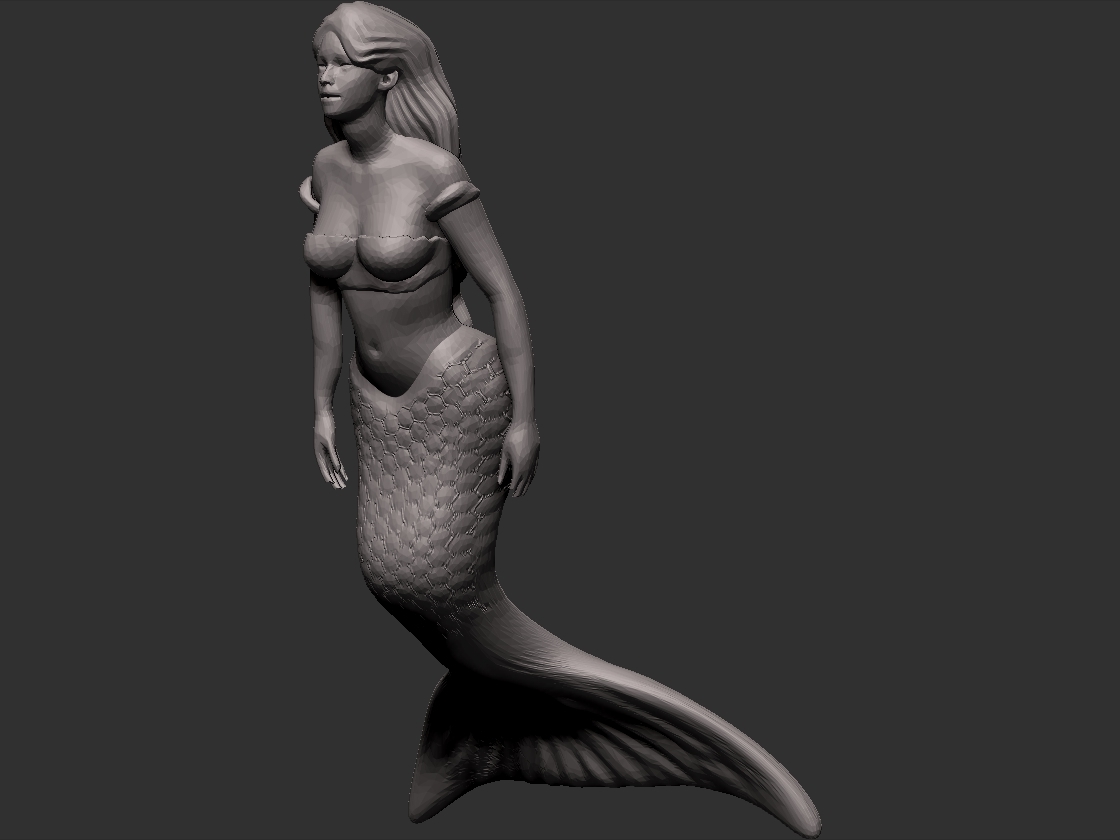 3D Printable Pearl - (SFW) Mermaid Pose 1 Clam Bra by Spicy Arts