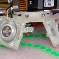 Small Dual Fan Cooler for Geeetech MK8 With 50mm Nozzle Throat 3D Printing 118629