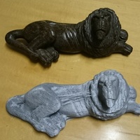 Small Carved stone lion statue 3D Printing 118768