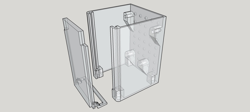 Arduino UNO actively vented slide top case.