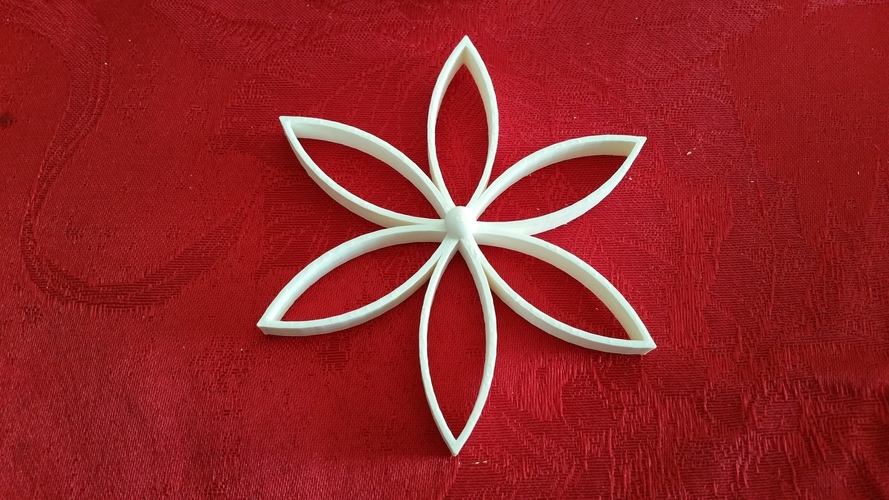 Christmas Flower with Center Ball 3D Print 119366