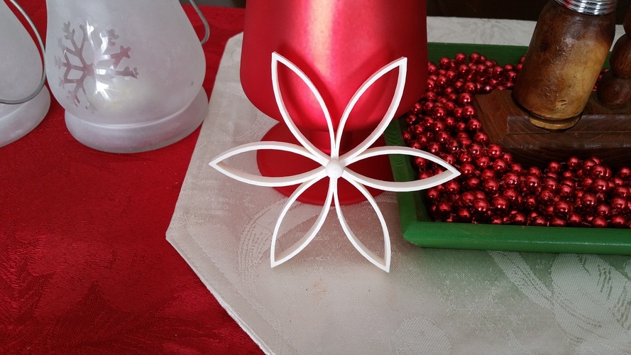 Christmas Flower with Center Ball 3D Print 119367