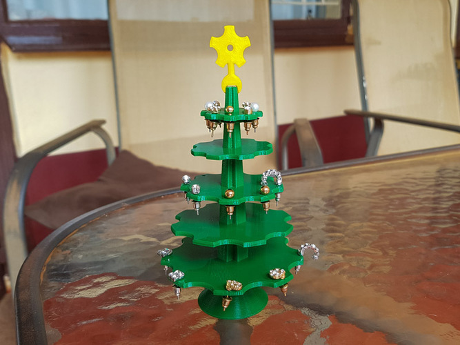 Christmas Tree Earring Holder 3D Print 119387