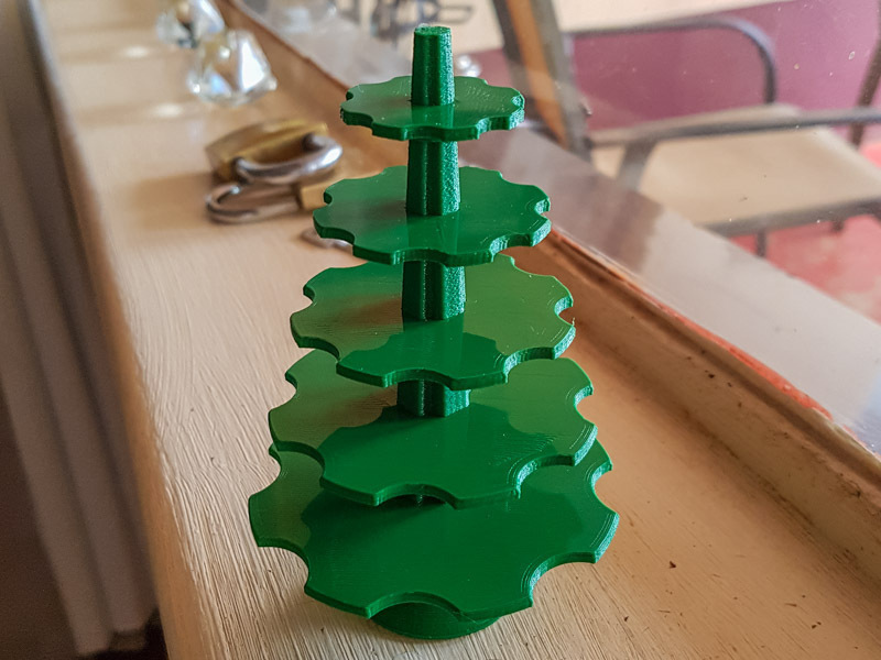 Tree - 3D Printed Earrings in Plastic (R86ULN9NX) by tinyrightbrain