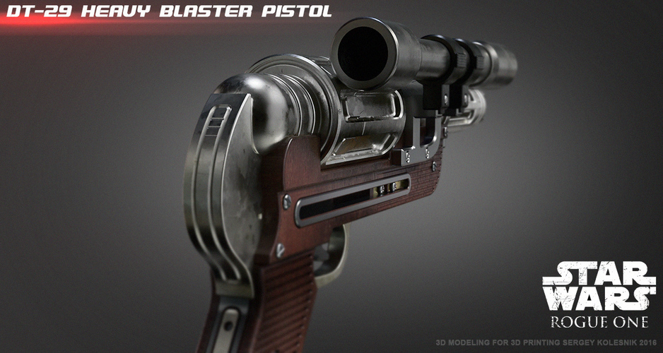 3D Printed Orson Krennics DT-29 Heavy Blaster by Sergey Kolesnik | Pinshape