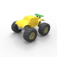 Small 3D Buggy Monster truck 3D Printing 119653