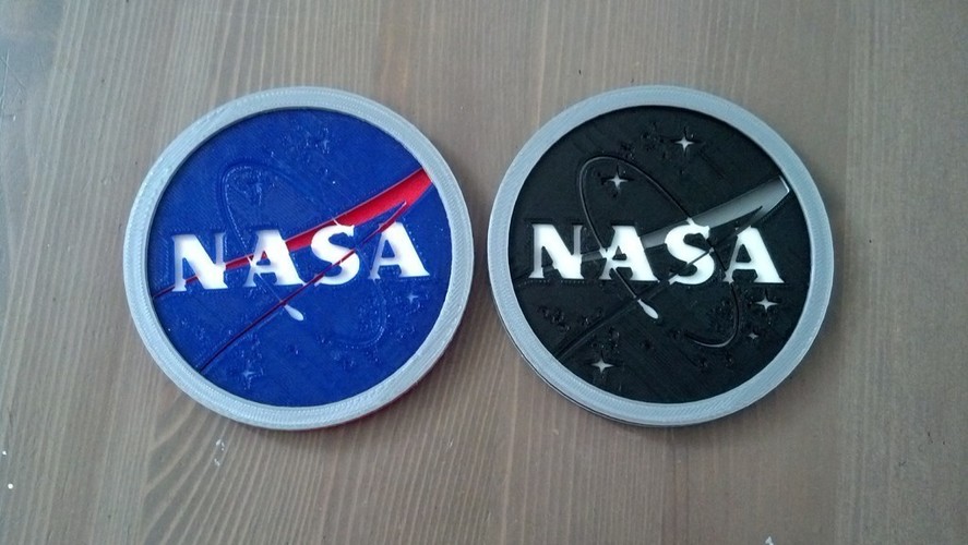 NASA Logo Drink Coaster 3D Print 119703