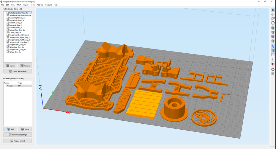 Martian Rover - The Martian - FDM 3dPrintable - 3dFactory Brasil 3D Print 119875