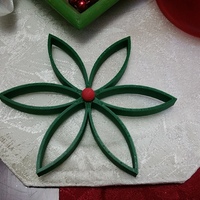 Christmas Flower with Seperated Center Ball - Thumbnail 1