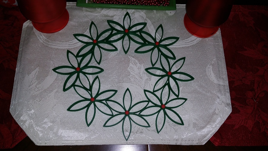 Christmas Flower with Seperated Center Ball 3D Print 120035
