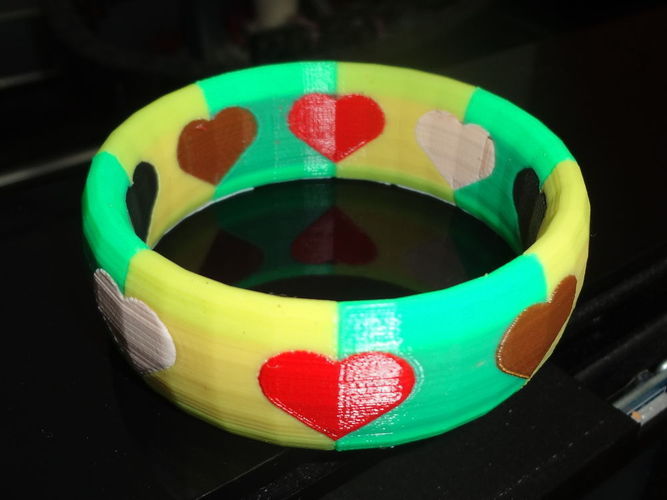 6 colors bracelet 3D Print 120046