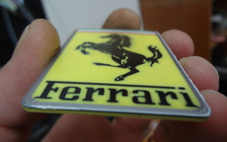 6 colors Ferrari Logo - Flat Version 3D Print 120050