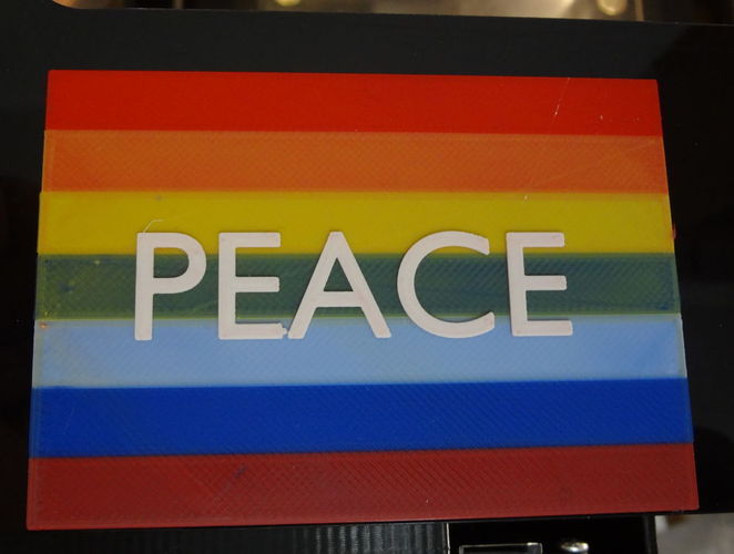Peace flag 3D Print 120070