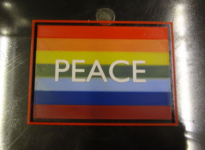 Peace flag 3D Print 120071