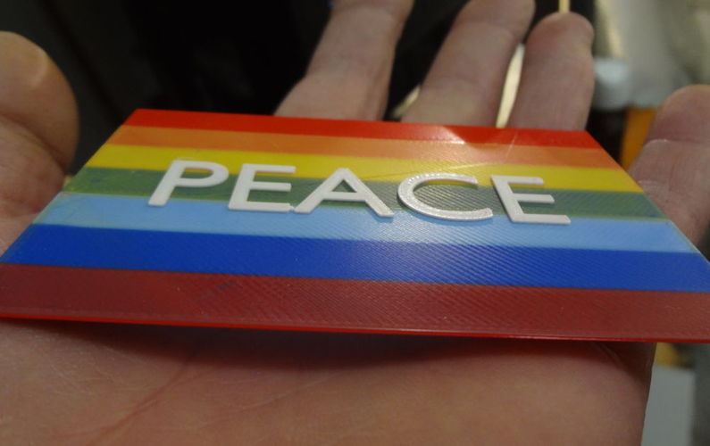 Peace flag 3D Print 120072