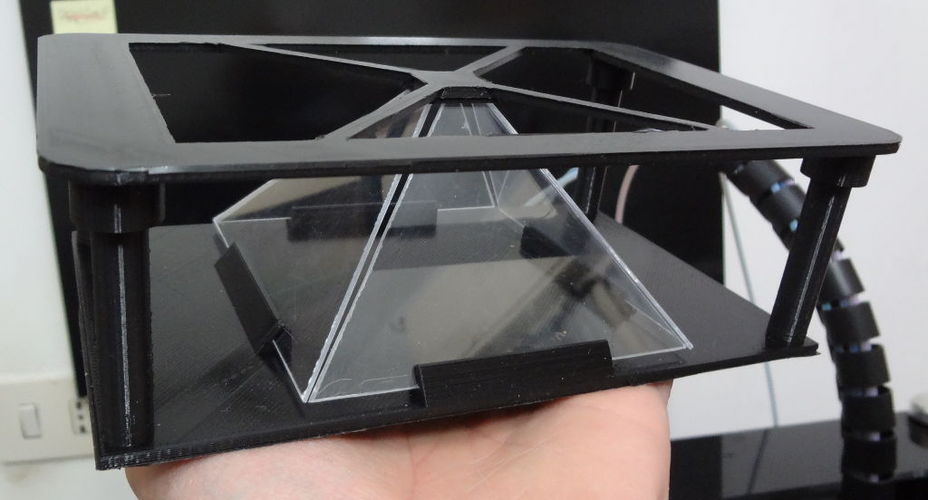 TREOLO 7 - Another holographic pyramid (Glue less) 3D Print 120085