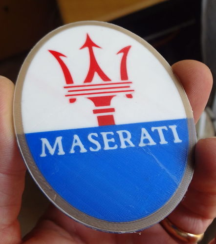 4 colors Maserati logo 3D Print 120129